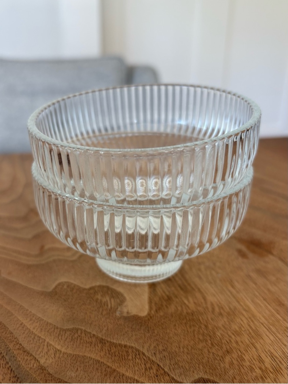 Nespresso Dessert Bowls - Set of 2 Affogato Glass Ribbed Bowls - Picture 6 of 12